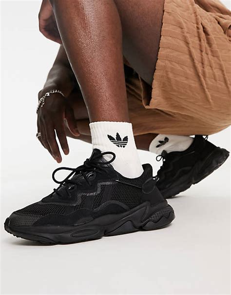 adidas originals ozweego schwarze sneaker mit neonstreifen|adidas originals men's ozweego sneaker.